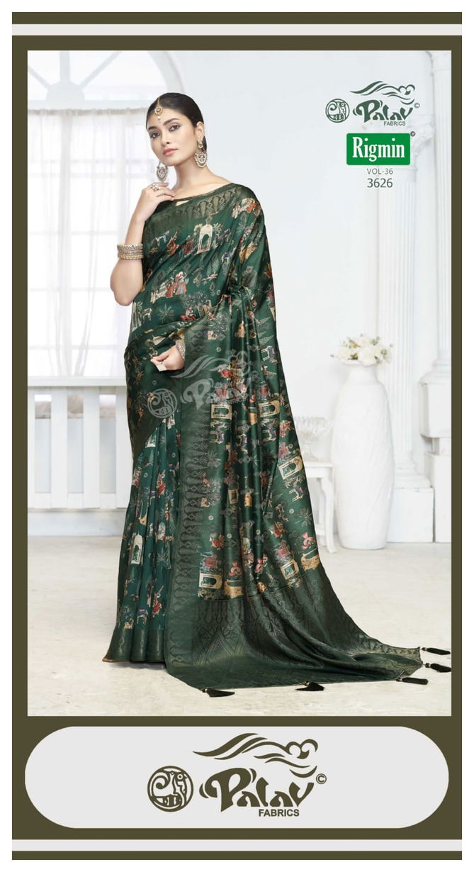 Rigmin Vol 36 By Palav Digital Printed Silk Sarees Wholesalers In Delhi